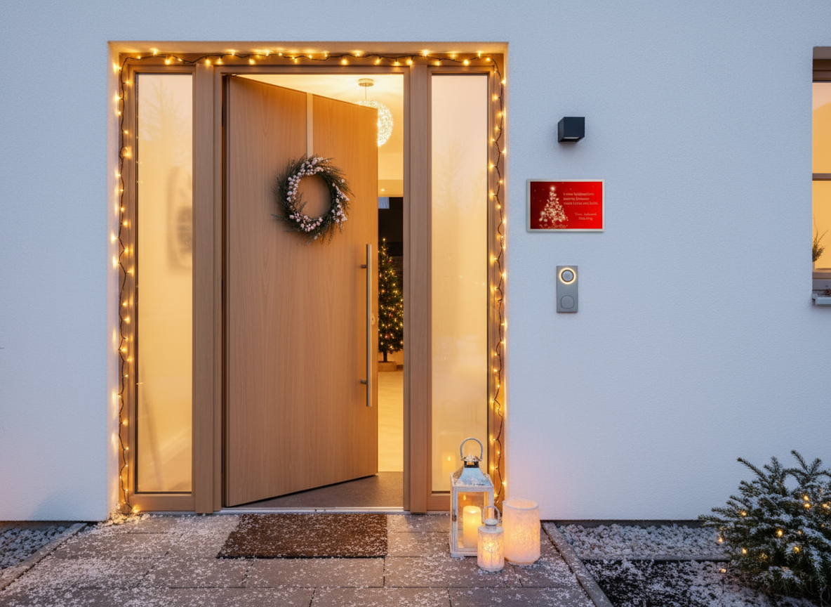 EASY CHANGE Weihnachts-Türschild - kleinere Größe, Tür öffnet links